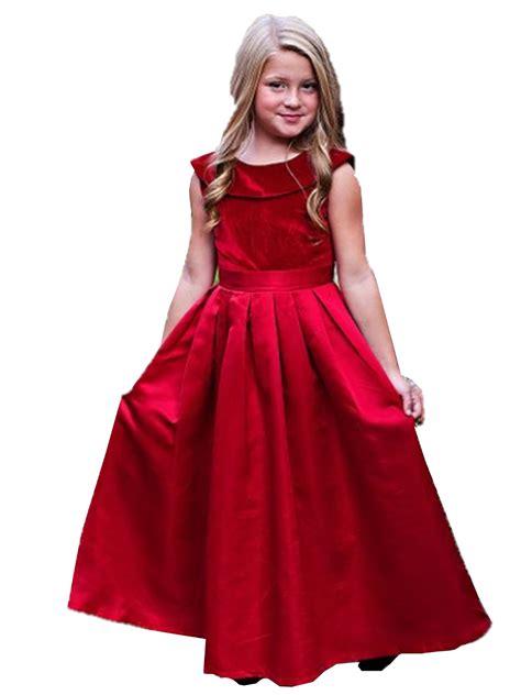 Just Couture Girls Wine Satin Velvet Amelia Christmas Dress Walmart