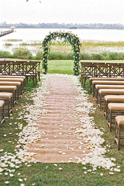 For The Petals Down The Outside And Green Arch Wedding Isle Decorations