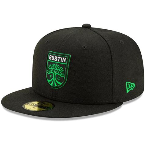 New Era Austin Fc Black And Green 59fifty Fitted Hat
