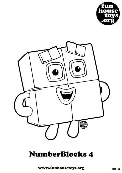 Coloring Page Numberblocks Fun House Toys Numberblocks Click The