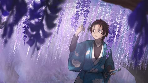 Maybe you would like to learn more about one of these? Demon Slayer Tanjirou Kamado Wearing Blue Dress Enjoying ...