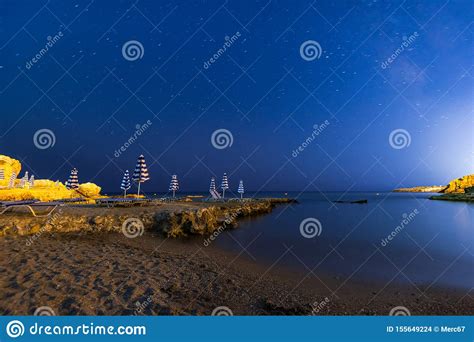 Starry Night At Beach At Mediterranean Sea Night Photographyrhodes