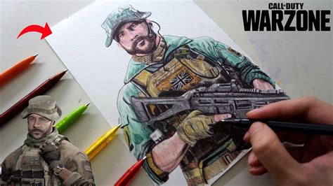 Drawing Captain Price From Cod Warzone Youtube