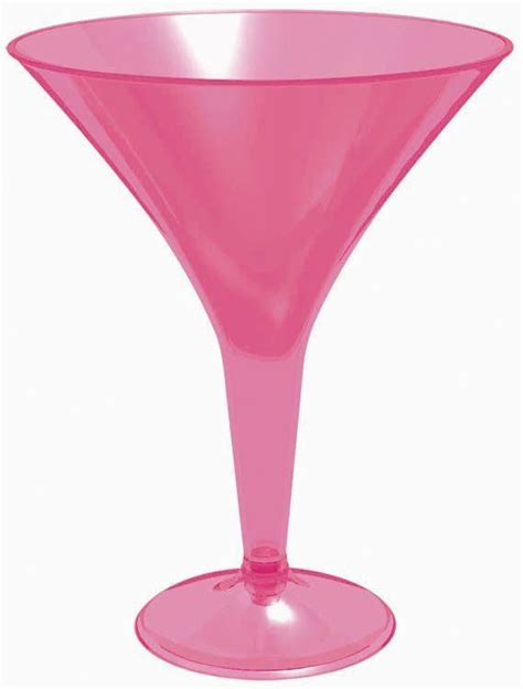 Hot Pink Plastic 8 Oz Martini Glasses 20 Count Description Serve Your Favorite Martinis In