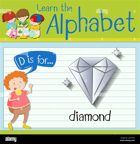 Flashcard Letter D Is For Diamond Stock Vector Image And Art Alamy