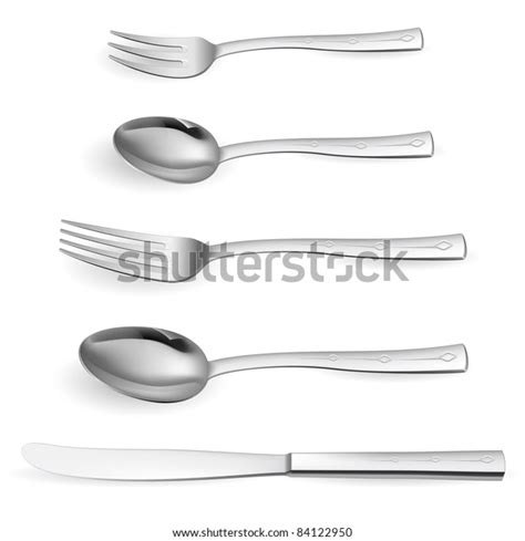 Realistic Cutlery Realistic Cutlery Illustration On Stock Vector