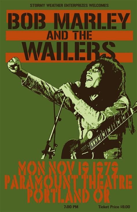 Bob Marley 1979 Tour Poster Music Concert Posters Concert Posters