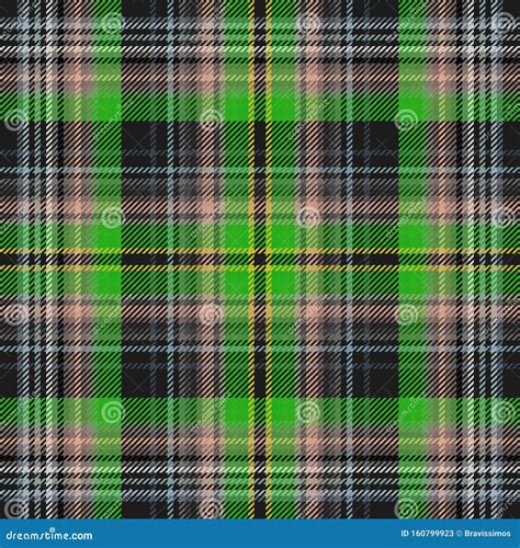 Scottish Fabric Pattern And Plaid Tartan Design Geometric Stock