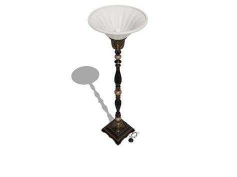Allen Roth Barada In Bronze With Gold Highlights Torchiere Floor Lamp In The Floor Lamps