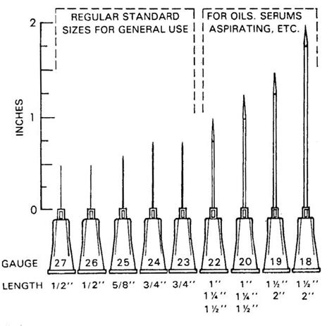 Bigger The Number Needle Small The Gauge Injection Needle Size Chart