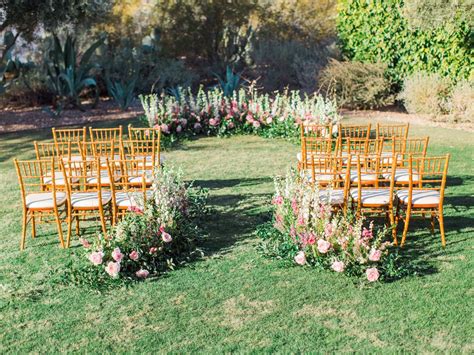 Ceremony Floral Set Up Half Circle As The Alter And A
