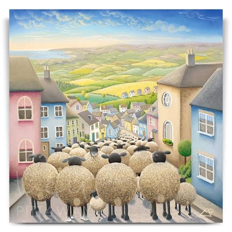 Yorkshire Rush Hour Sheep Art Print Sheep Art Lucy Pittaway Sheep