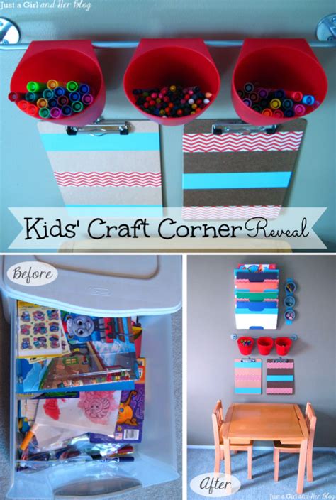 Kids' Craft Corner Reveal | Kids art supplies, Crafts, Crafts for kids