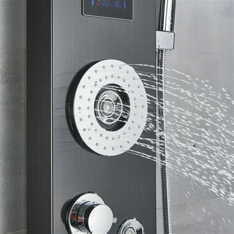 Senlesen Shower Panel Tower System Led Rainfall Waterfall Shower With