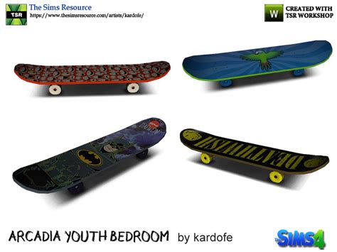 The Sims Resource Kardofearcadia Youth Bedroomskateboard 1
