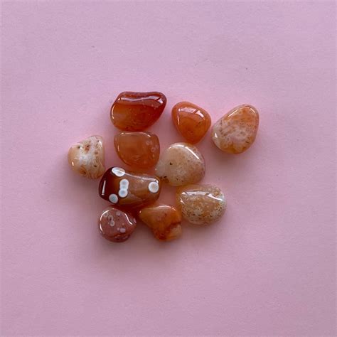 Banded Carnelian Tumble Conscious Crystals