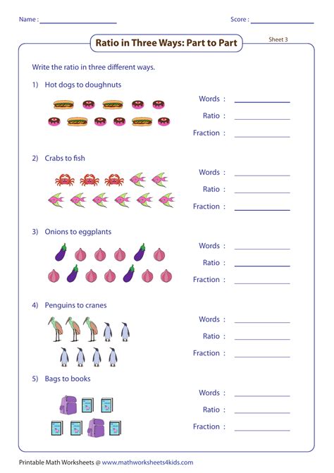 Ratio and proportion worksheet pdf