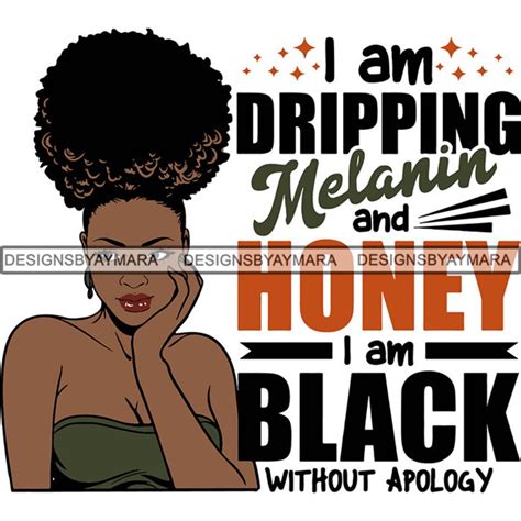 Melanin Goddess Proud Blm Black Woman Svg File