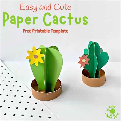 Printable 3d Paper Cactus Template Printable World Holiday