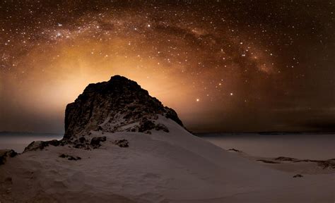 Antarctic Photo Library Photo Details Castle Rock Milky Way