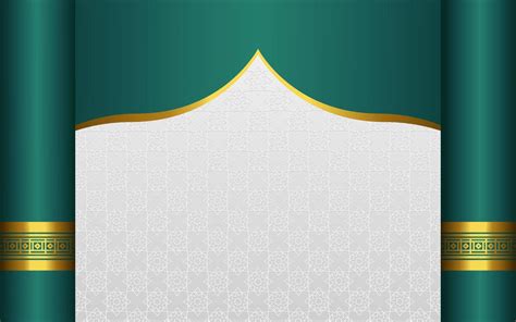 Elegant Islamic Background With Green And Golden Ornament 5416871