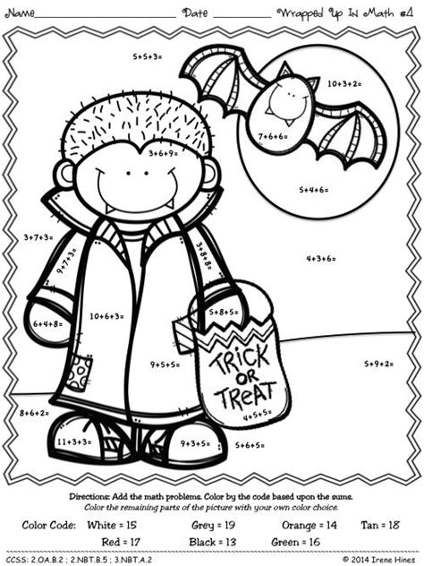 Rate my teachers (rmt) is an educational site where students evaluate, rate, and review teachers and courses. Wrapped Up In Math ~ Halloween Color By The Number Code ...