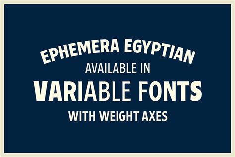 Ephemera Egyptian Font Youworkforthem