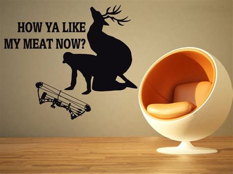 Hunter Vinyl Wall Decal Funny Hunter Deer Bow Quote Mural Art Wall