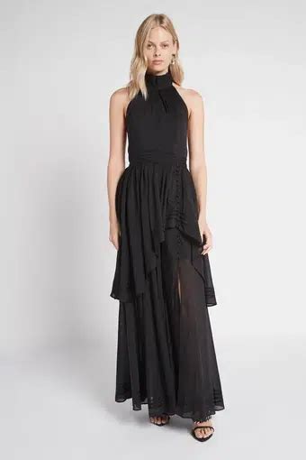 Aje Bungalow Sienna Dress Black Size 6 The Volte
