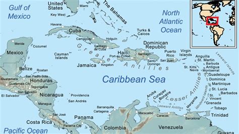 Comprehensive Map Of The Caribbean Sea And Islands Printable Road Map
