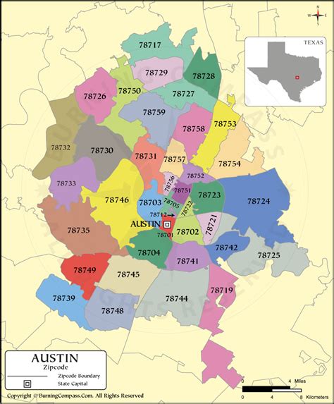 Austin Zip Code Map Austin Texas Zip Code Map