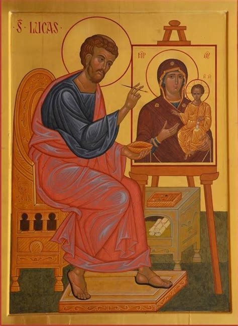 St Luke The Apostle Painting The First Icon Of The Virgin Mary With