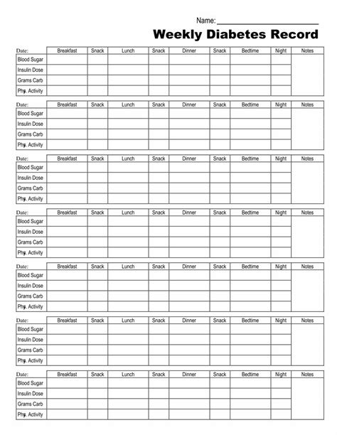 Food log template is an effective tool to keep track of what you are eating or drinking each day, and it is also a good way to gain more control over your diet. 10 Best Diabetic Food Log Sheets Printable - printablee.com