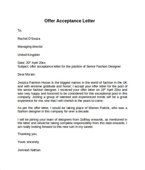 sample job acceptance letter download printable pdf templateroller porn sex picture