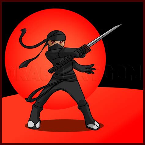 How To Draw Ninja Step By Step Drawing Guide By Dawn Dragoart
