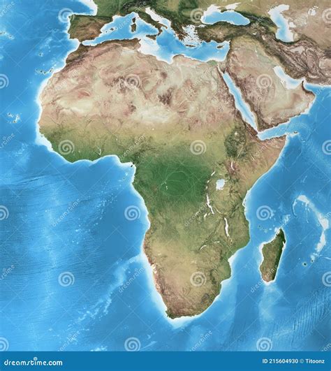 Africa Physical Map High Resolution