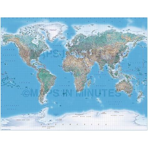 Buy Gall Large World Political And Natural Earth Relief Map Online