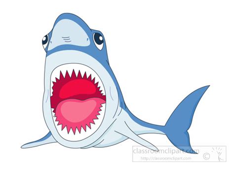 Shark Clipart Clipart Shark With Jaws Open Showing Teeth