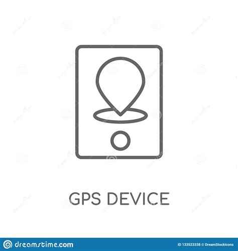 Gps Device Linear Icon Modern Outline Gps Device Logo Concept O Stock