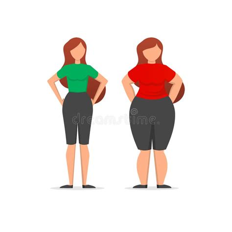 Medical Infographics With Illustrations Of Female Body Mass Index Stock