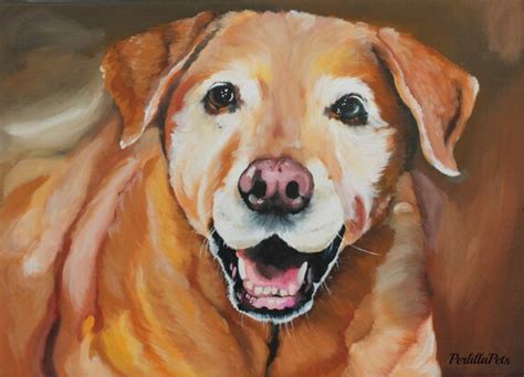 Custom Dog Portrait Hand Painted On A 10x14