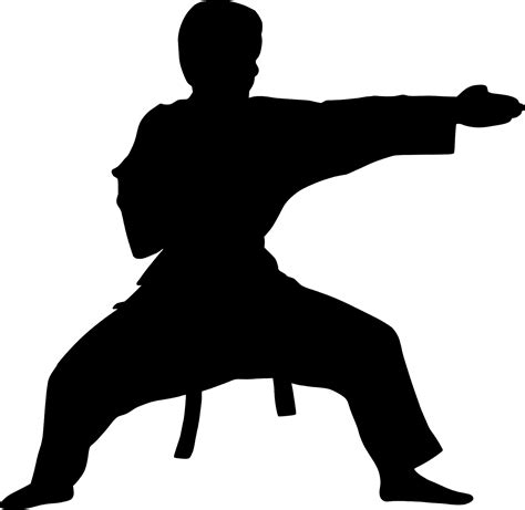 Free Karate Kick Silhouette Vector Puertoricoinform