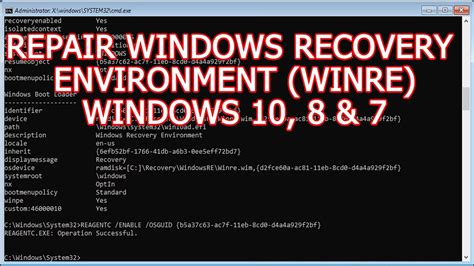How To Repair Or Restore The Windows Recovery Environment WINRE Fix ReAgentC Errors In Windows