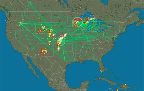 map of lightning strikes in close to real time east coast lightning equipment