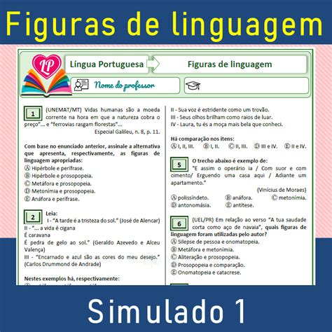 Simulado Sobre Figuras De Linguagem