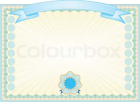 Engraved Certificate Stock Vector Colourbox