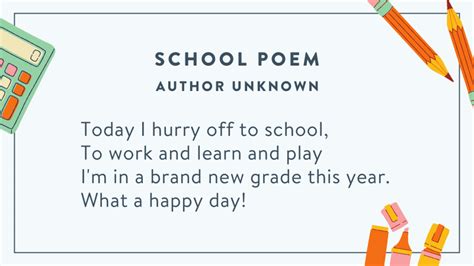 36 Back To School Poems For Every Student We Are Teachers