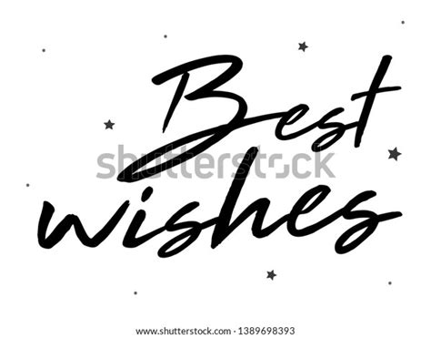 Best Wishes Card Typography Lettering Handwritten Stock Vector Royalty