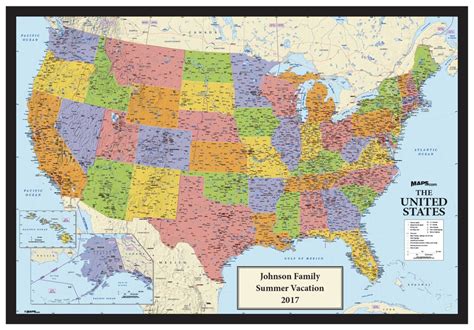 Personalized Usa Wall Map