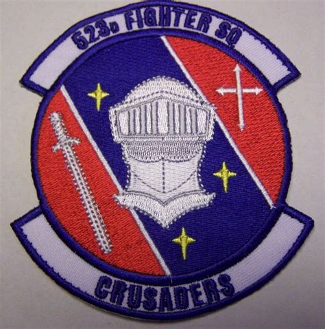 Us Air Force 523rd Fighter Squadron Patch Crusaders Air Force
